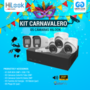 KIT 05 CÁMARAS DE SEGURIDAD - 2MP COLORVU CON AUDIO- HILOOK