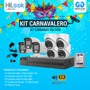 KIT 07 CÁMARAS DE SEGURIDAD - 5MP COLORVU CON AUDIO- HILOOK
