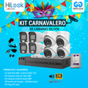KIT 08 CÁMARAS DE SEGURIDAD - 5MP COLORVU CON AUDIO- HILOOK