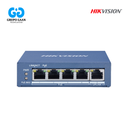 HIKVISION - SWITCH 4 PUERTOS POE 1 UPLINK - 12VDC/220V - DS-3E0505P-E/M